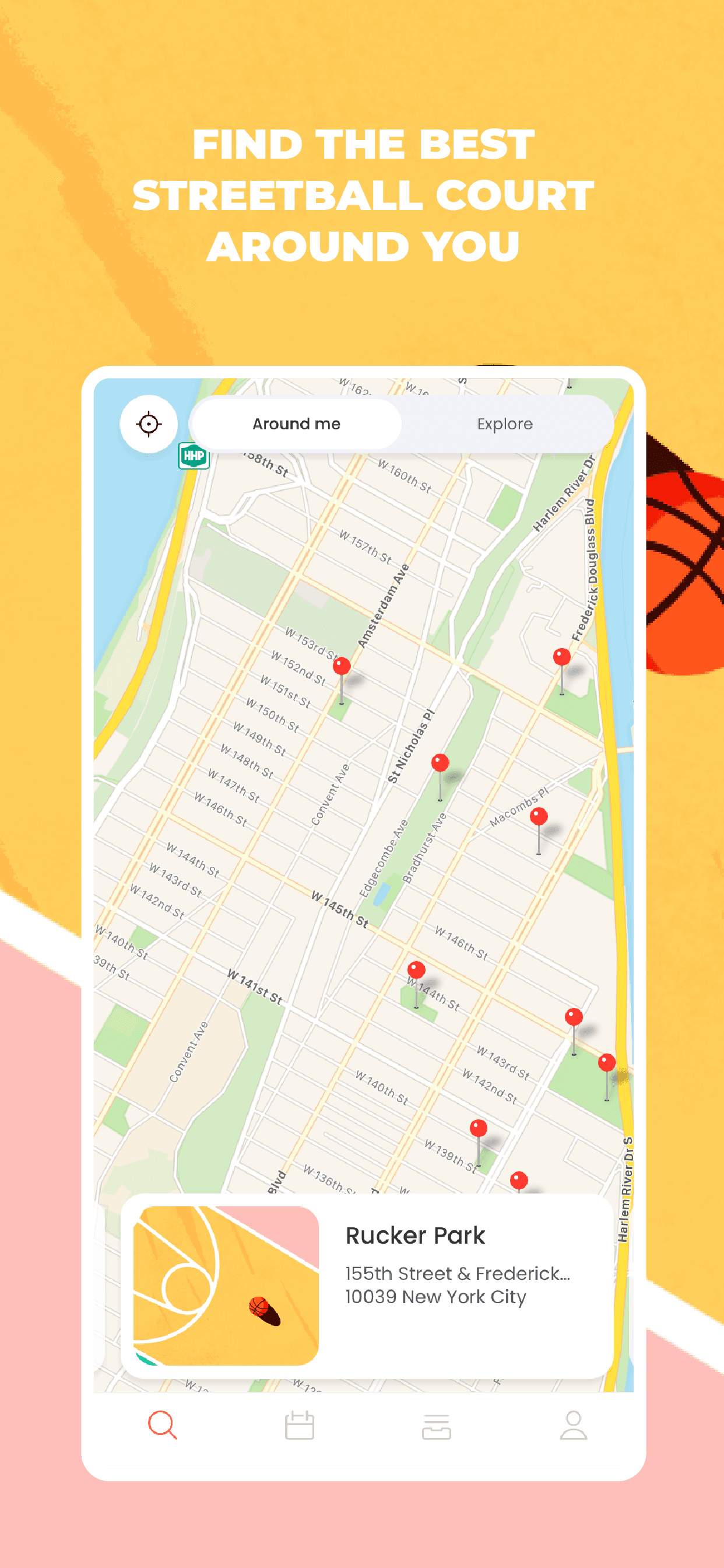 Search streetbal court screen