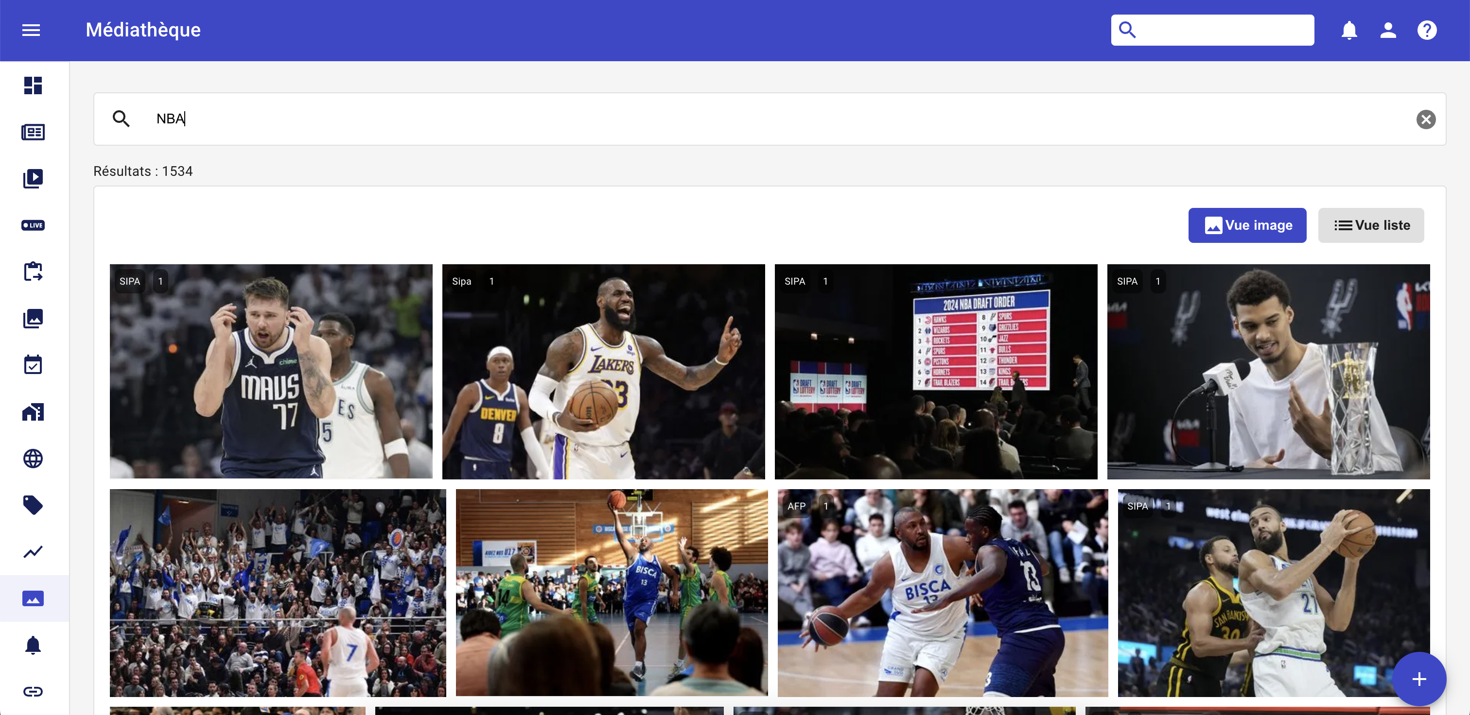 Storm Media Library interface