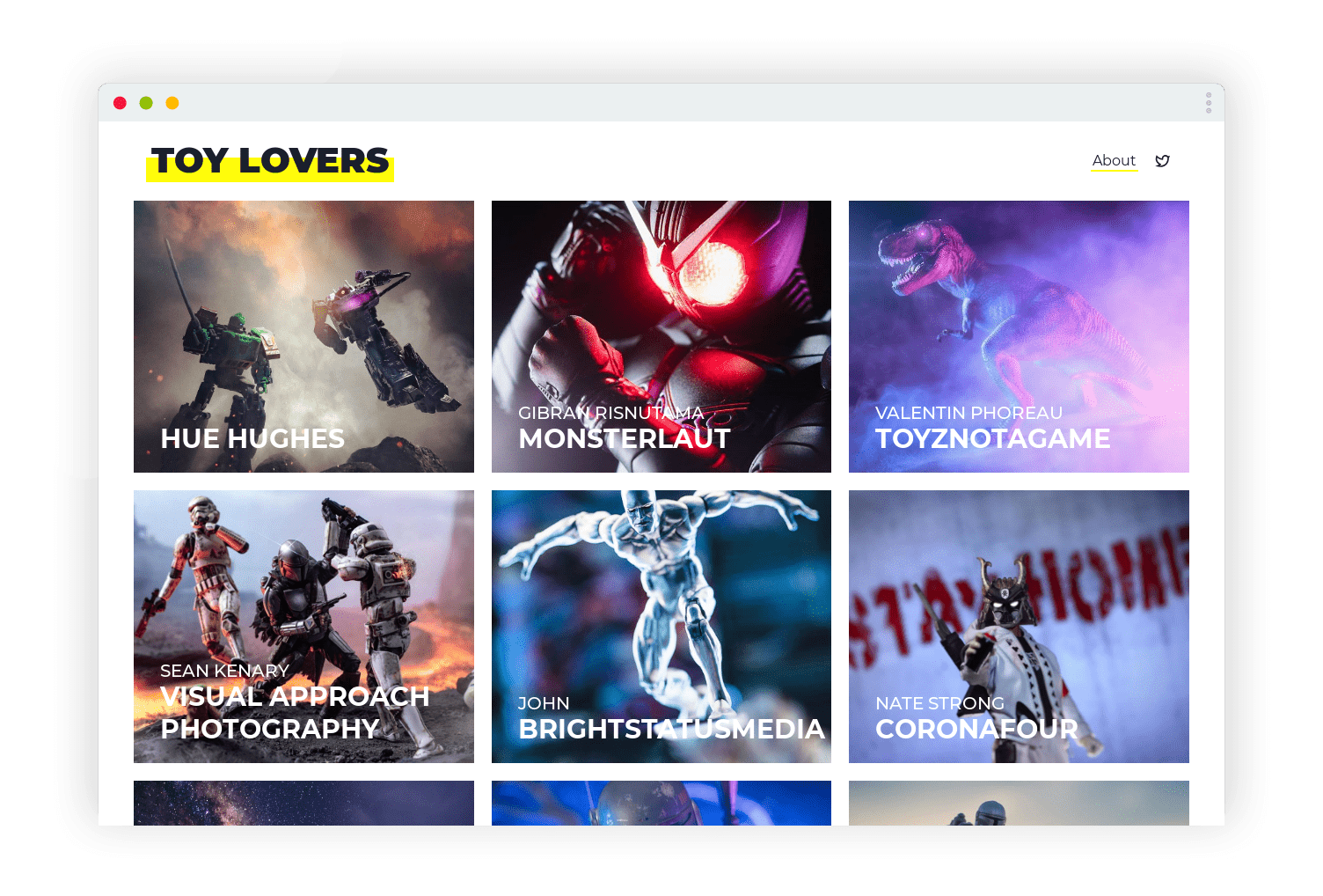 Toy Lovers homepage